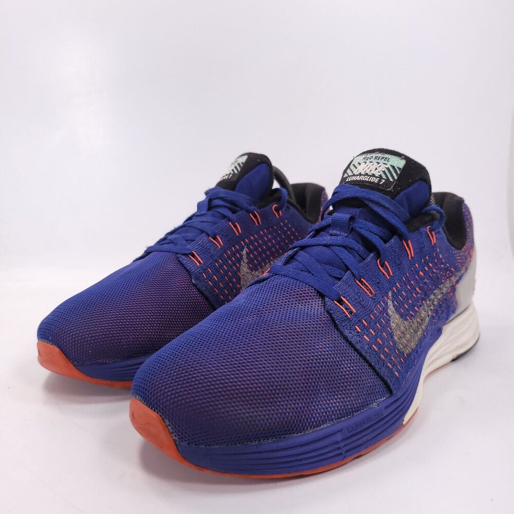 Nike Lunarglide 7 Athletic Running Shoe Mens Size 7.5 803566-408 Blue White